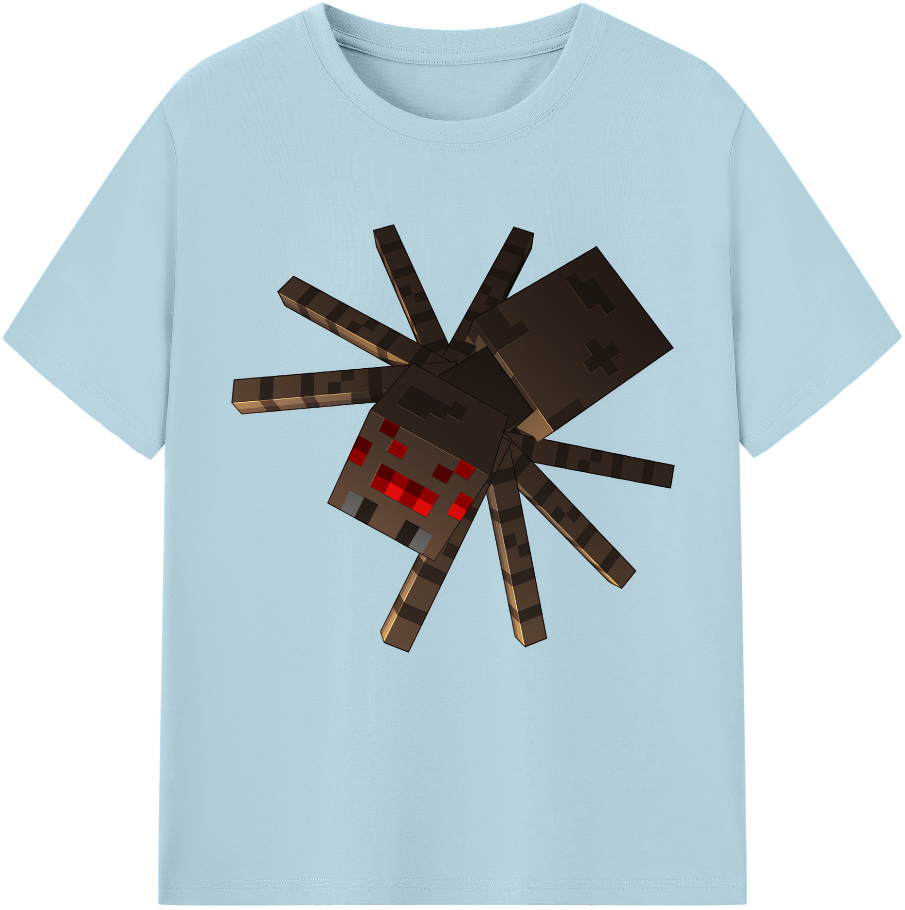（画像用） マインクラフト ブロックの世界 Minecraft MC Block world 綿100％半袖Tシャツ（フロントプリント）
